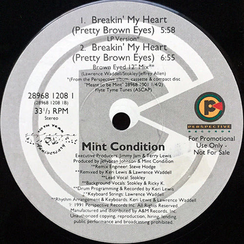 MINT CONDITION // FOREVER IN YOUR EYES (2VER) / BREAKIN' MY HEART (PRETTY BROWN EYES) (2VER)