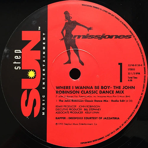 MISS JONES // WHERE I WANNA BE BOY (JOHN ROBINSON CLASSIC DANCE MIX) (3VER)