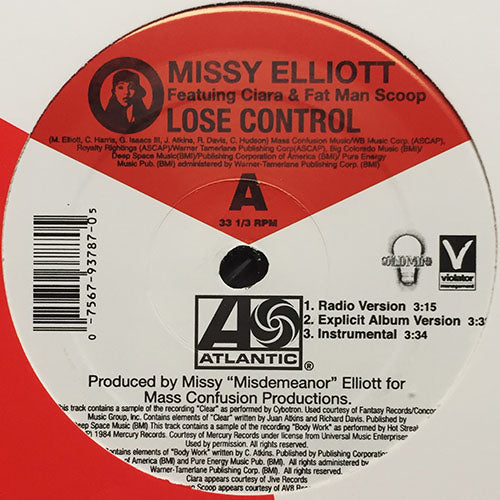 MISSY ELLIOTT feat. CIARA & FAT MAN SCOOP // LOSE CONTROL (3VER) / ON & ON (3VER)