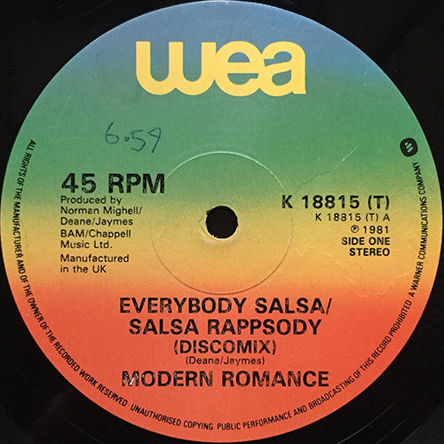 MODERN ROMANCE // EVERYBODY SALSA / SALSA RAPPSODY (DUB DISCOMIX)