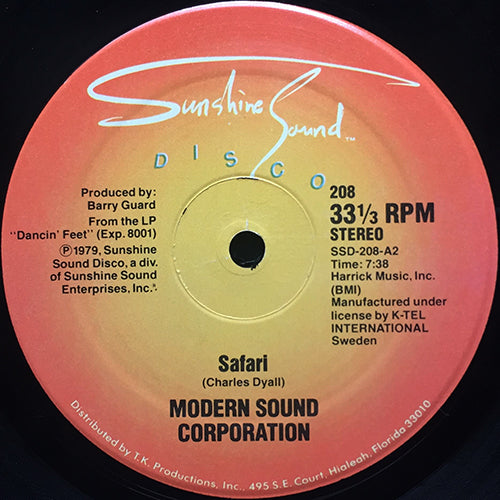 MODERN SOUND CORPORATION // SAFARI (7:38) / SAFARI (Pt. 2) (11:56)