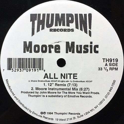 MOORE MUSIC // ALL NITE (2VER) / HEY (GET DOWN) (2VER)
