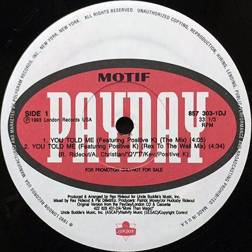 MOTIF // YOU TOLD ME (4VER)