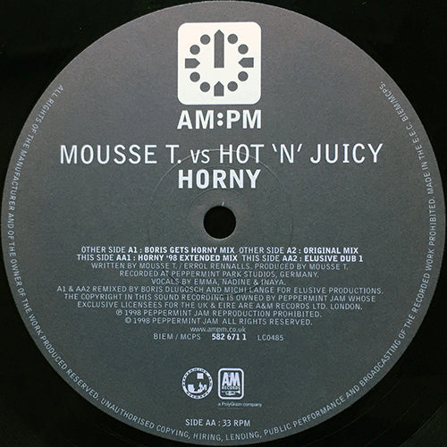 MOUSSE T. vs HOT 'N' JUICY // HORNY (BORIS DLUGOSCH REMIX & ORIGINAL) (4VER)