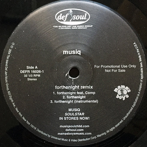 MUSIQ feat. COMP // FORTHENIGHT (REMIX) (3VER) / WHO KNOWS (2VER)