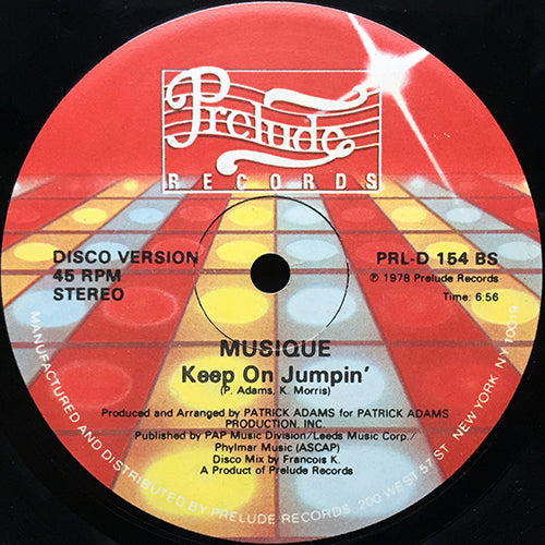 MUSIQUE // KEEP ON JUMPIN' (7:02) / IN THE BUSH (7:35)