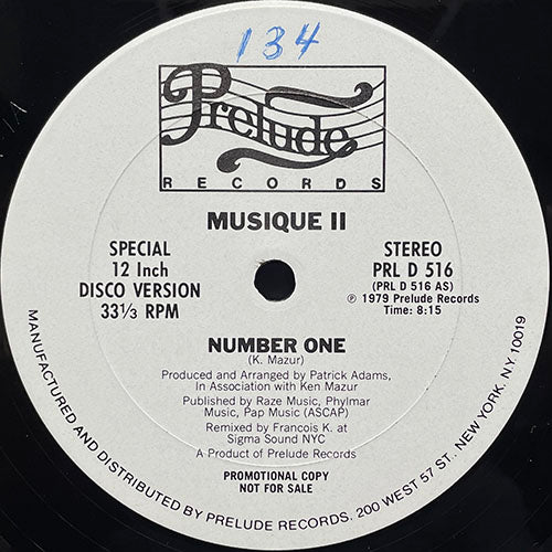 MUSIQUE II // NUMBER ONE (8:15) / GOOD AND PLENTY LOVER (6:53)