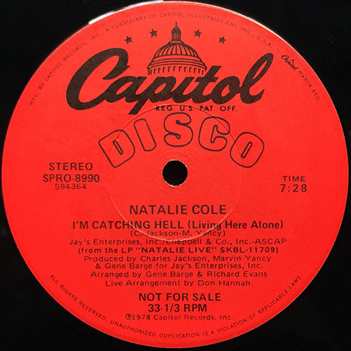 NATALIE COLE // I'M CATCHING HELL (LIVING HERE ALONE) (7:28)