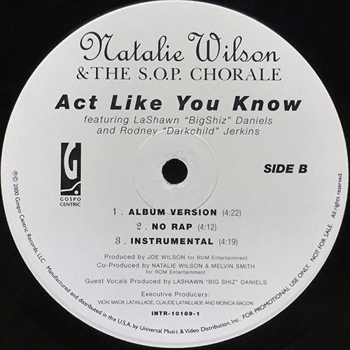 NATALIE WILSON & THE S.O.P CHORALE // ACT LIKE YOU KNOW (6VER)