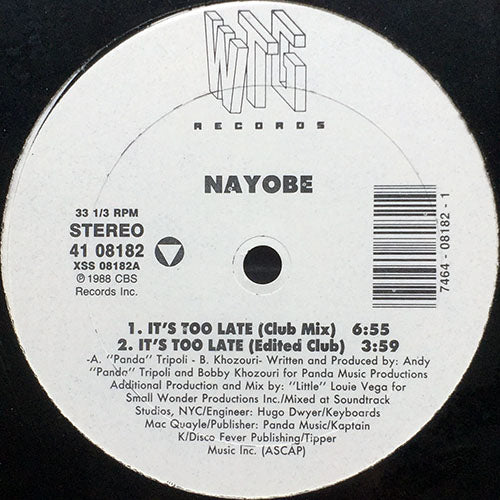 NAYOBE // IT'S TOO LATE (5VER)
