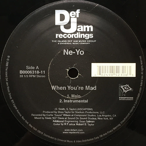 NE-YO // WHEN YOU'RE MAD (2VER) / SO SICK (REMIX) feat. LL COOL J (2VER)