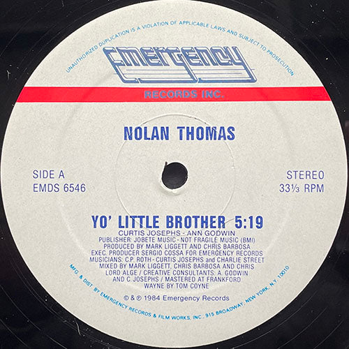 NOLAN THOMAS // YO! LITTLE BROTHER (5:19) / (DUB MIX) (5:21)