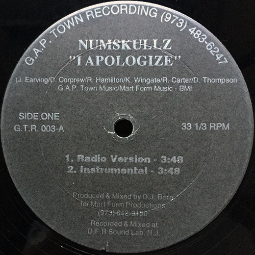 NUMSKULLZ // I APOLOGIZE (2VER) / IF IT AIN'T RAW (3VER)