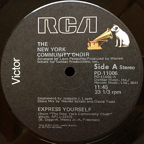 NEW YORK COMMUNITY CHOIR // EXPRESS YOURSELF (11:45) / HAVE A GOOD TIME (9:30)