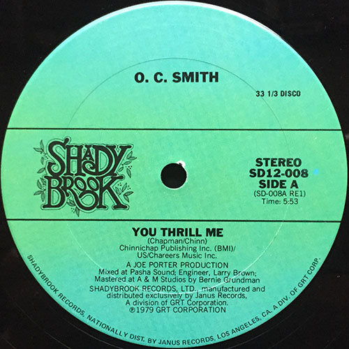 O.C. SMITH // YOU THRILL ME (5:53) / EVERYTHING'S CHANGED (5:53)