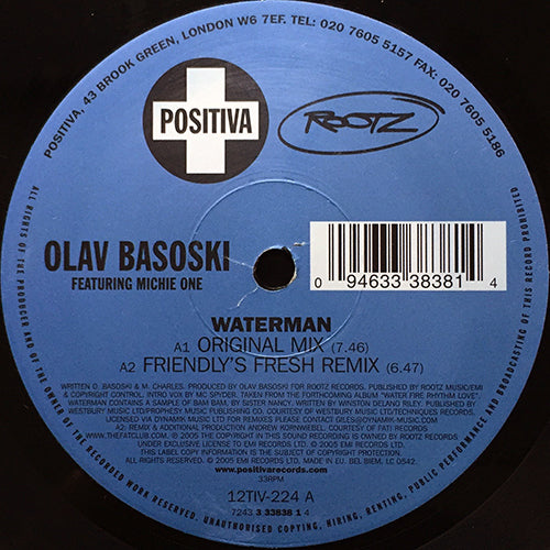 OLAV BASOSKI feat. MICHIE ONE // WATERMAN (4VER)