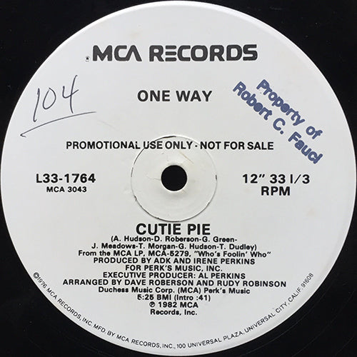 ONE WAY // CUTIE PIE (5:25) / GIVE ME ONE MORE CHANCE (4:47)