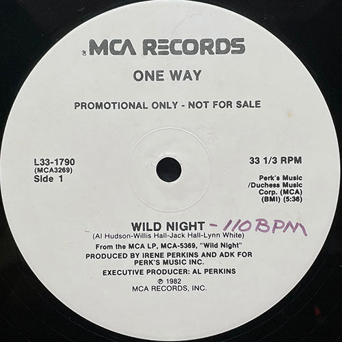 ONE WAY // WILD NIGHT (3:54) / ONE OF US (2:53)