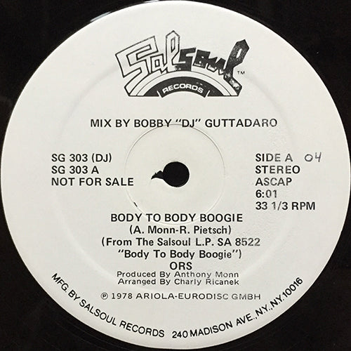 ORS // BODY TO BODY BOOGIE (6:01) / MOON BOOTS (9:33)
