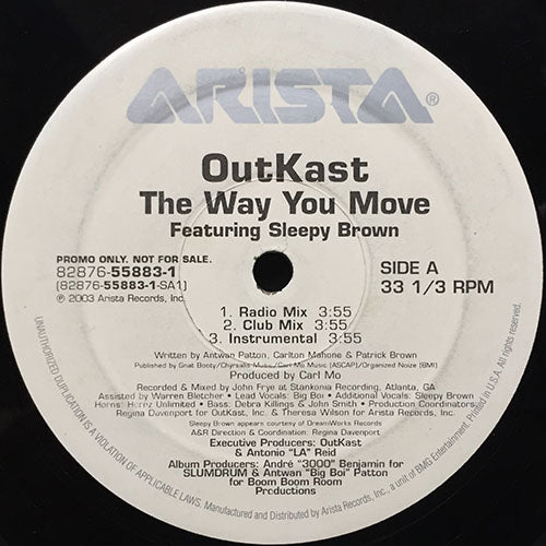 OUTKAST feat. SLEEPY BROWN // THE WAY YOU MOVE (3VER) / HEY YA (2VER)