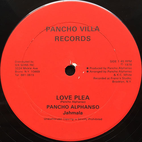 PANCHO ALPHANSO // LOVE PLEA / ROCKERS PLEA