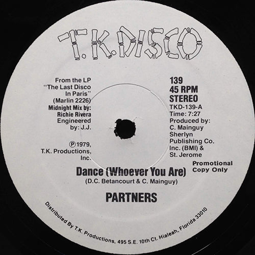 PARTNERS // DANCE (WHOEVER YOU ARE) (7:27) / PARTNERS (7:22)