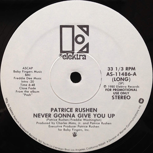 PATRICE RUSHEN // NEVER GONNA GIVE YOU UP (6:48/3:27)