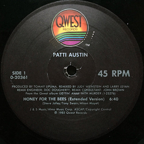 PATTI AUSTIN // HONEY FOR THE BEES (6:40) / (INSTRUMENTAL) (5:30) / HOT! IN THE FLAMES OF LOVE (3:59)