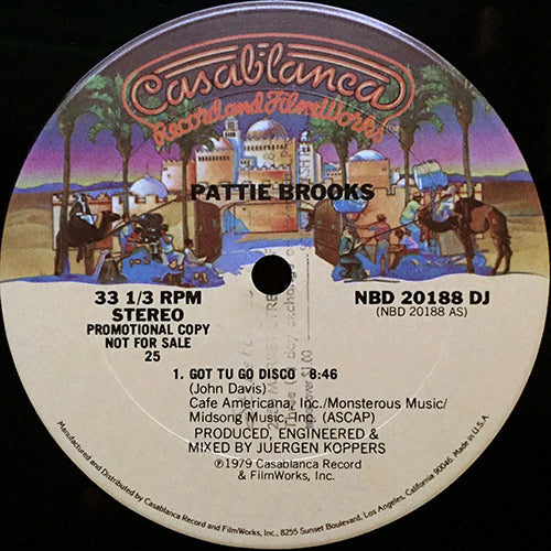 PATTIE BROOKS // GOT TU GO DISCO (8:46)