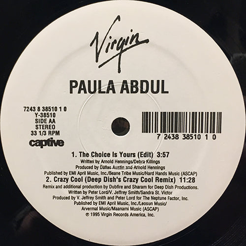 PAULA ABDUL // CRAZY COOL (3VER) / THE CHOICE IS YOURS