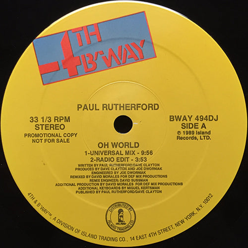PAUL RUTHERFORD // OH WORLD (4VER)