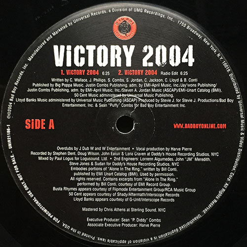 P. DIDDY, NOTORIOUS B.I.G., 50 CENT, LLOYD BANKS & BUSTA RHYMES // VICTORY 2004 (5VER)