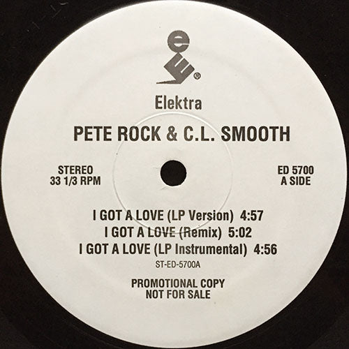 PETE ROCK & C.L. SMOOTH // I GOT A LOVE (4VER) / THE MAIN INGREDIENT (2VER)