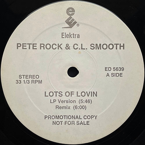 PETE ROCK & C.L. SMOOTH // LOTS OF LOVIN (2VER) / IT'S NOT A GAME (2VER)