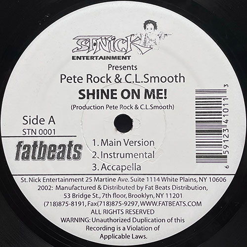 PETE ROCK & C.L. SMOOTH // SHINE ON ME (3VER) / CLIMAX (3VER)