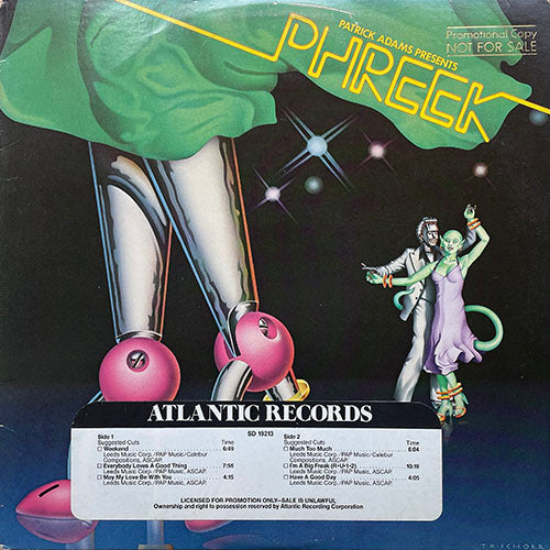 PATRICK ADAMS presents PHREEK // S/T (LP) inc. WEEKEND / EVERYBODY LOVES A GOOD THING / MAY MY LOVE BE WITH YOU / MUCH TOO MUCH / I'M A BIG FREAK / HAVE A GOOD DAY