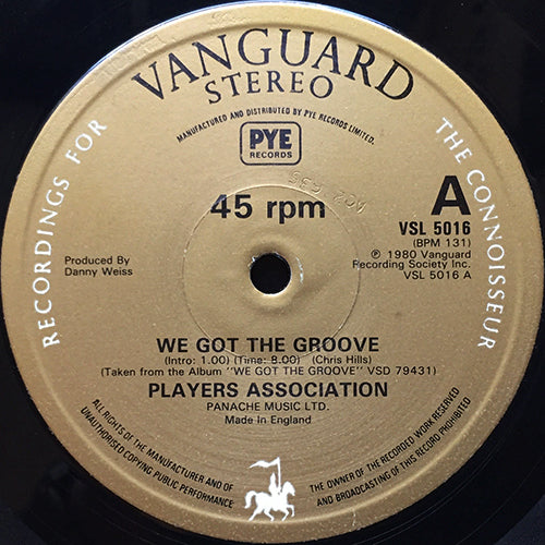 PLAYERS ASSOCIATION // WE GOT THE GROOVE (8:00) / I LIKE IT (5:25)