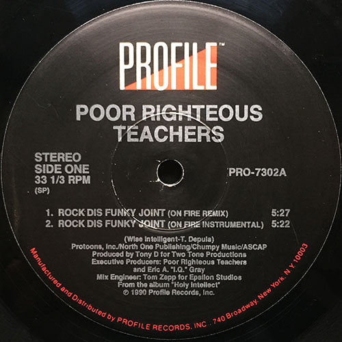 POOR RIGHTEOUS TEACHERS // ROCK DIS FUNKY JOINT (5VER)