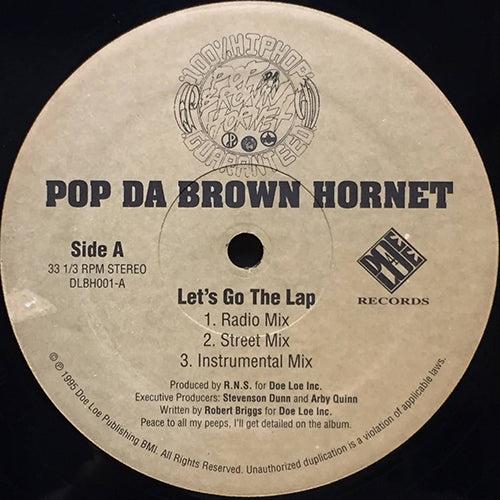 POP DA BROWN HORNET // LET'S GO THE LAP (3VER) / CAN YOU WU-WU-WU (2VER)