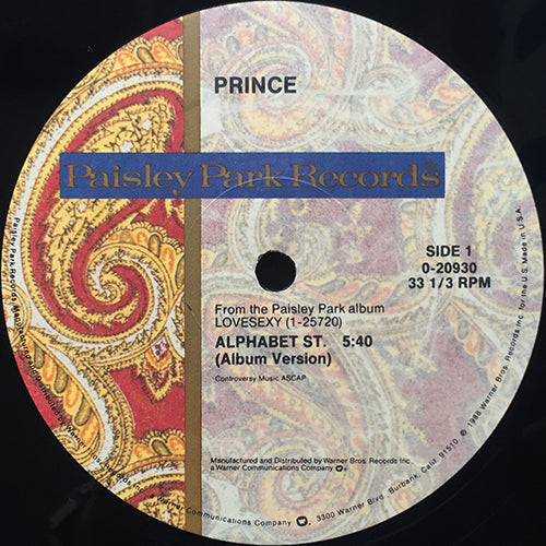 PRINCE // ALPHABET ST. (ALBUM VERSION) (5:40) / (THIS IS NOT MUSIC, THIS IS A TRIP) (7:48)