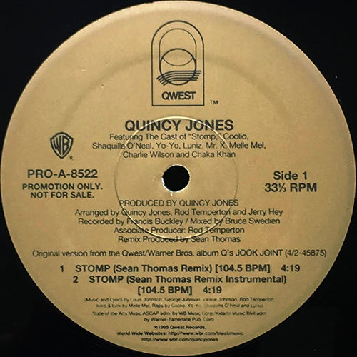 QUINCY JONES // STOMP (REMIX & LP VERSION) (3VER)