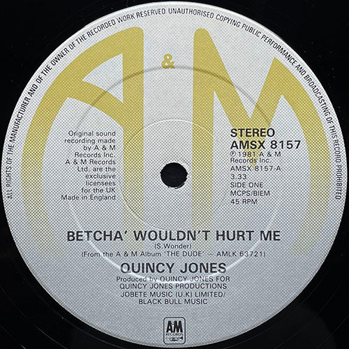 QUINCY JONES // BETCHA' WOULDN'T HURT ME (3:33) / SOMETHIN' SPECIAL (4:03) / SUPERSTITION (3:15)