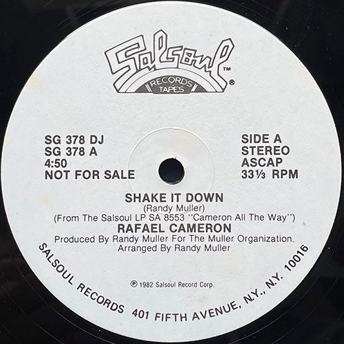 RAFAEL CAMERON // SHAKE IT DOWN (4:50) / DESIRES (6:05)