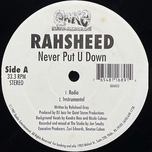 RAHSHEED // NEVER PUT U DOWN (2VER) / INDUSTRYPARTYBUMRASHA (3VER)