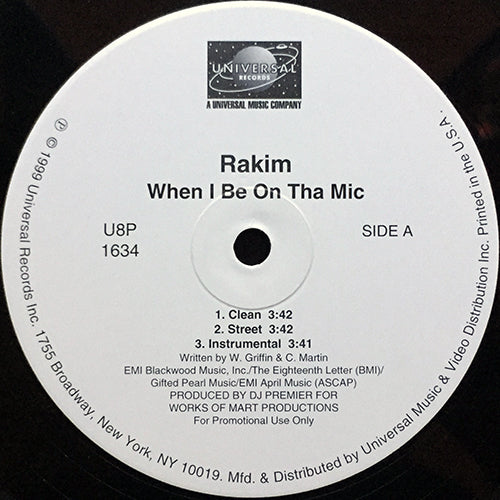 RAKIM // WHEN I B ON THA MIC (3VER) / FLOW FOREVER (3VER)