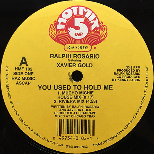 RALPHI ROSARIO feat. XAVIER GOLD // YOU USED TO HOLD ME (5VER)