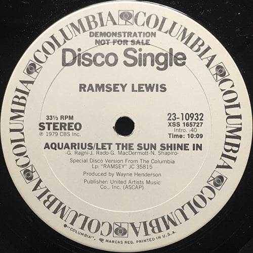 RAMSEY LEWIS // AQUARIUS/LET THE SUN SHINE IN (10:09)
