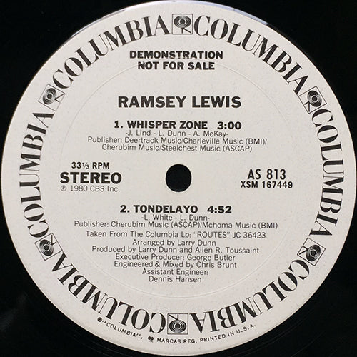 RAMSEY LEWIS // WHISPER ZONE (3:00) / TONDELAYO (4:52) / COLORS IN SPACE (2:59) / YOU ARE THE REASON (4:56)