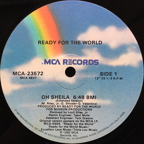 READY FOR THE WORLD // OH SHEILA (EXTENDED) (6:48) / (DUBSTRUMENTAL) (4:00) / (A CAPPELLA) (3:54)
