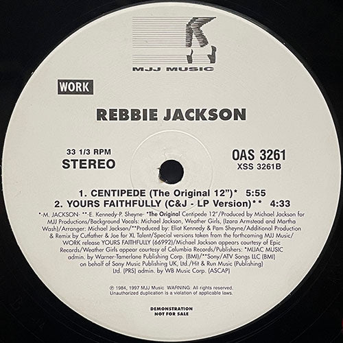 REBBIE JACKSON // YOURS FAITHFULLY (2VER) / CENTIPEDE (2VER)